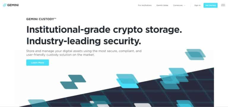 Gemini lance son service de garde cryptos de niveau institutionnel