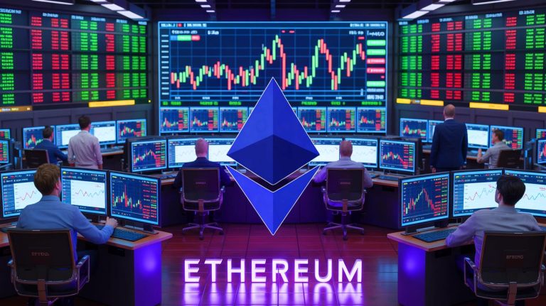 Illustration de la volatilité actuelle d'Ethereum sur le marché des cryptomonnaies. Image réalisée par IA.