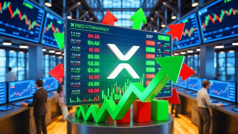 Illustration de la hausse potentielle du prix du XRP en octobre.
