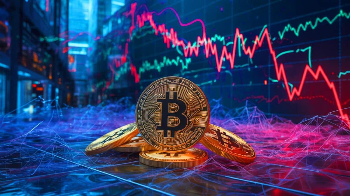 Illustration de la volatilité du marché du Bitcoin après un mois d'octobre mouvementé.