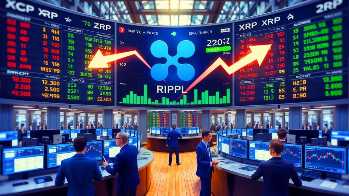 Illustration de la fluctuation du XRP autour du seuil crucial de 2 €.
